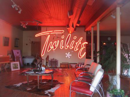 Twilite Drive-In Theatre - Rest Of Marquee At Twilite Gallery Photo Studio (newer photo)